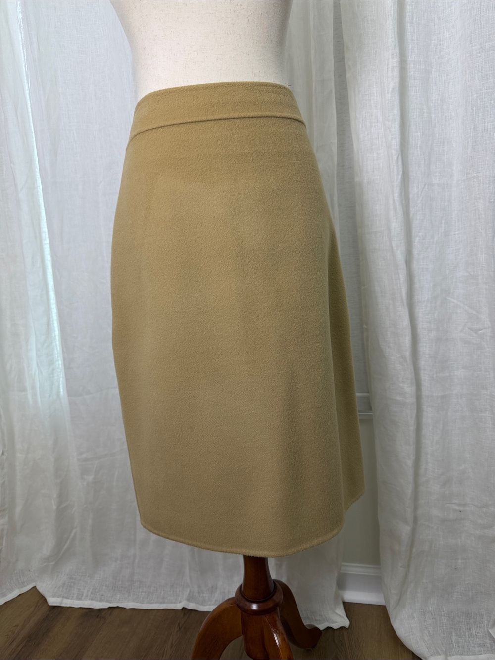 Talbots Camel Wool Blend A-Line Skirt